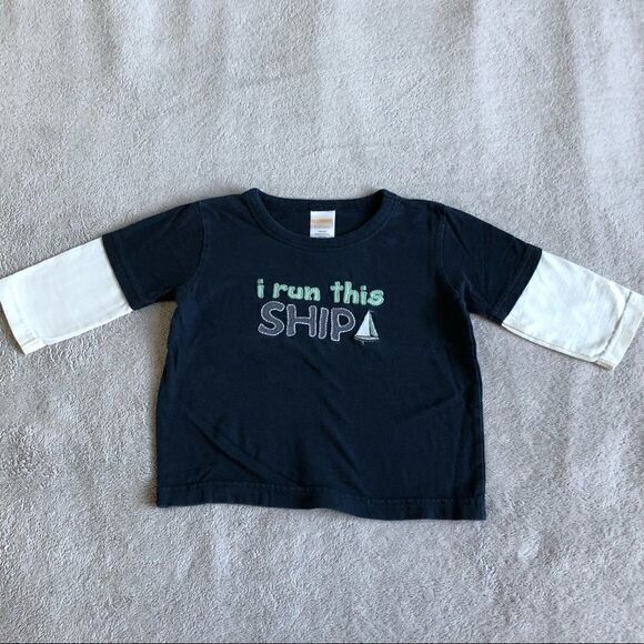 Gymboree I Run This Ship Long Sleeve T-Shirt - Picture 2 of 5